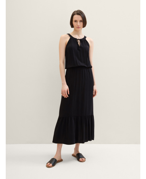 Maxi-jurk met halternek