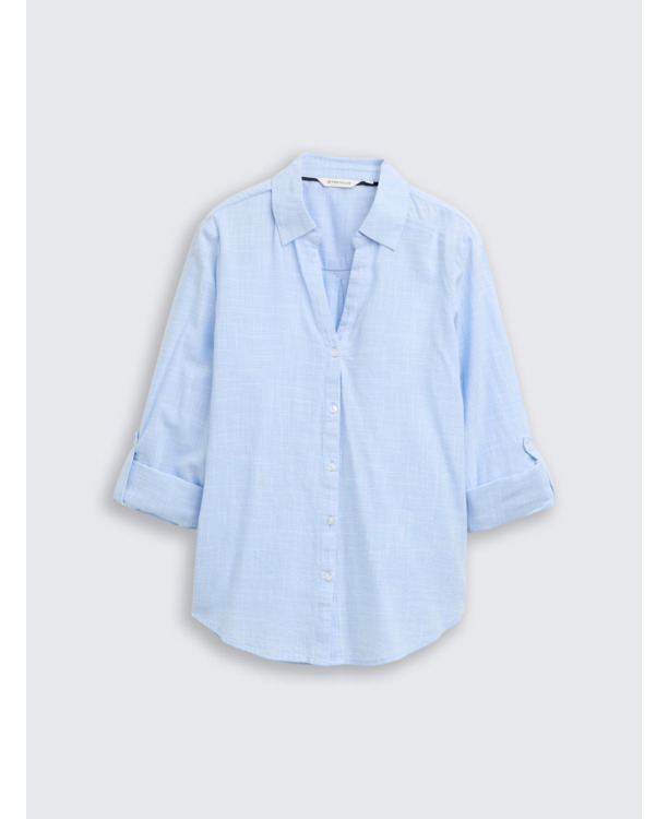 Regular fit blouse van katoen