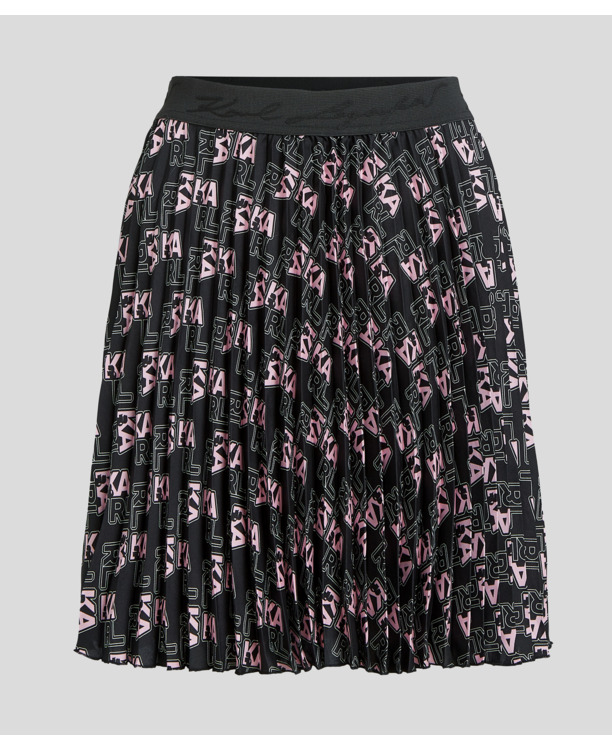 VARSITY AOP PLEATED SHRT SKIRT