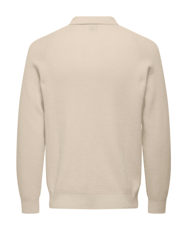 Regular Fit Polo Long Sleeves (L/S) -> Gebreide trui met lange mouwen en normale pasvorm Heren