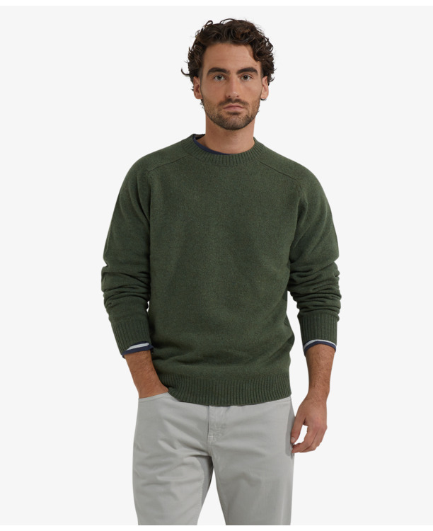 Lambswool Crew Neck sweater 100% Lambswool Heren