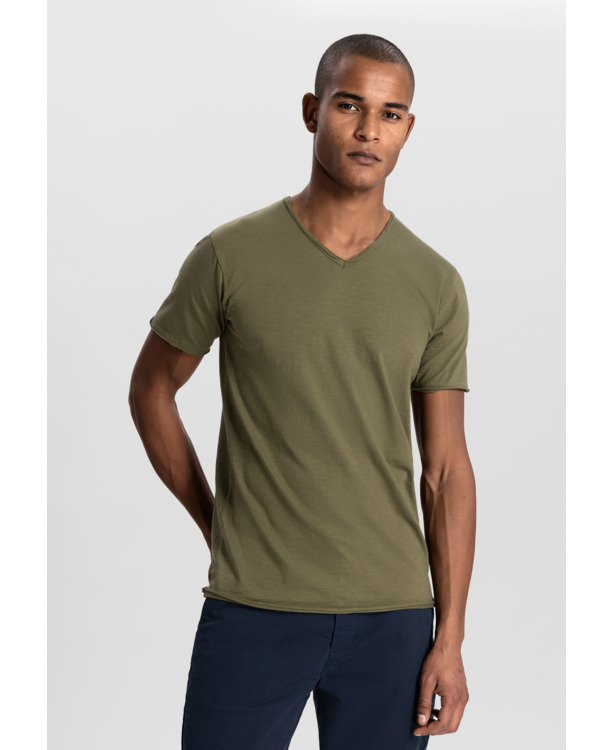 Basic Round Neck Tee Slub Jersey