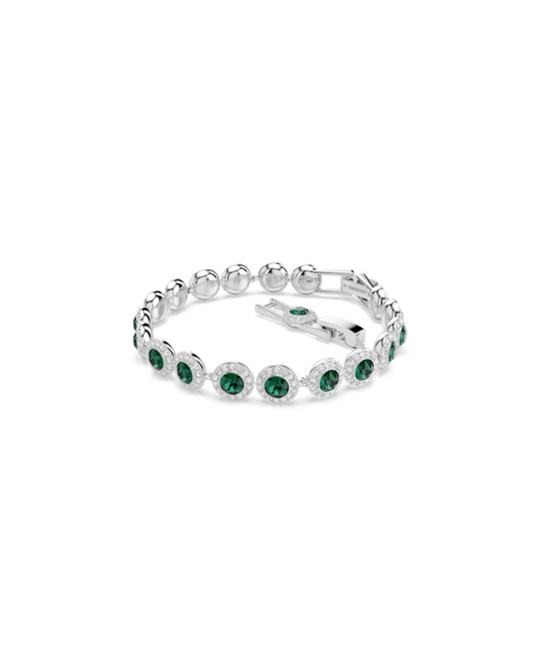 Una Angelic Soft Bracelet Rhodium shiny Emerald Crystal