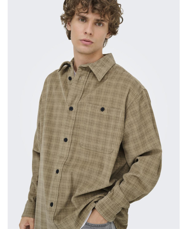 Losse pasvorm overhemdkraag lange mouwen (L/M) Heren