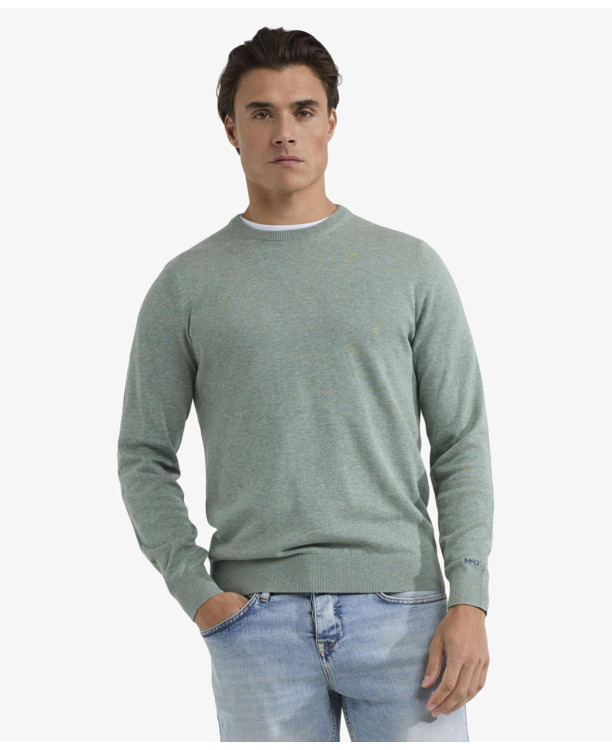 C-Neck Sweater 100% Cotton Heren