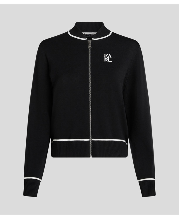 VARSITY ZIPPED CARDIGAN