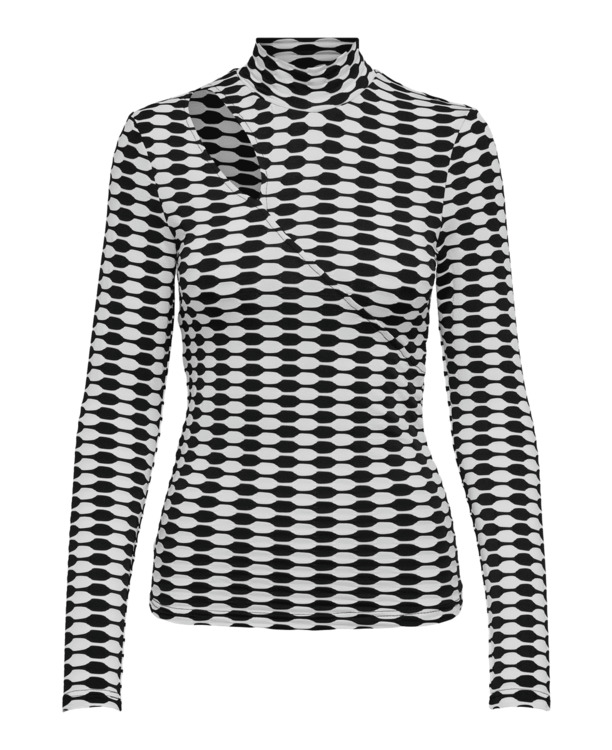 ONLTENNA L/S HIGHNECK CUTOUT TOP BO