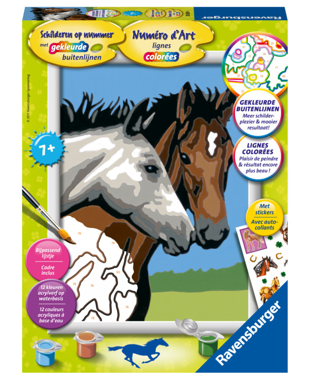 Ravensburger Schilderen op nummer Paardenvriendschap - Hobbypakket