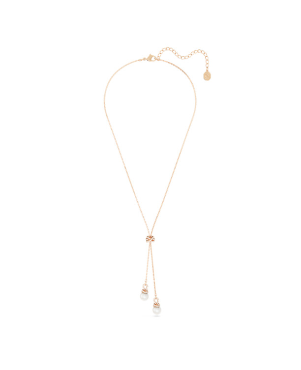Originally Necklace Y Rose Gold shiny Crystal