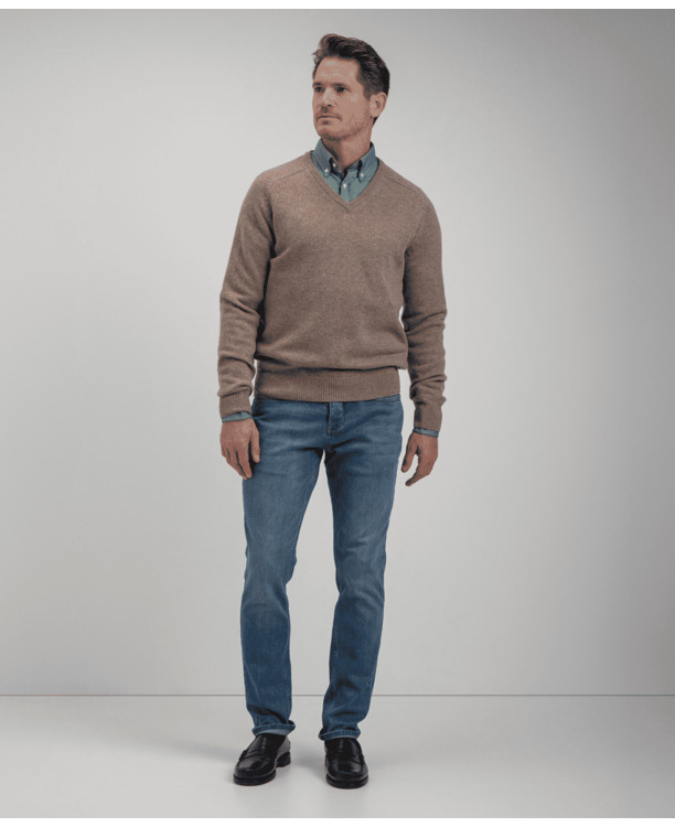 Lambswool V- neck Sweater