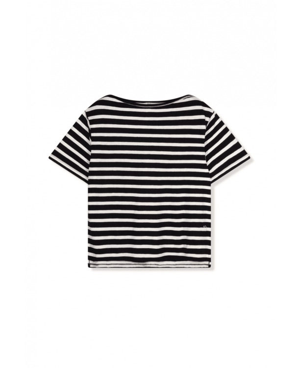 10DAYS Dames korte mouw gestreept t-shirt 100% katoen