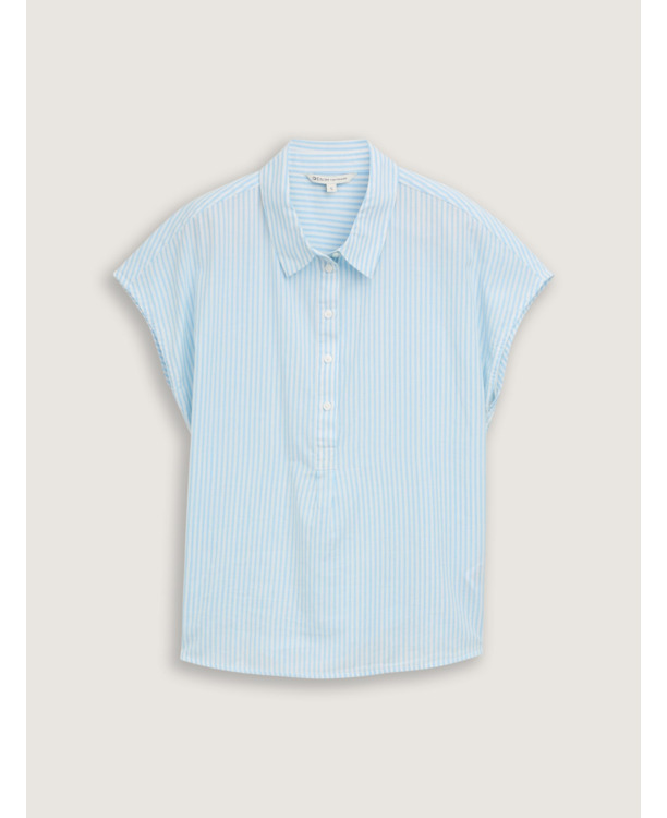 Henley shirt met streeppatroon