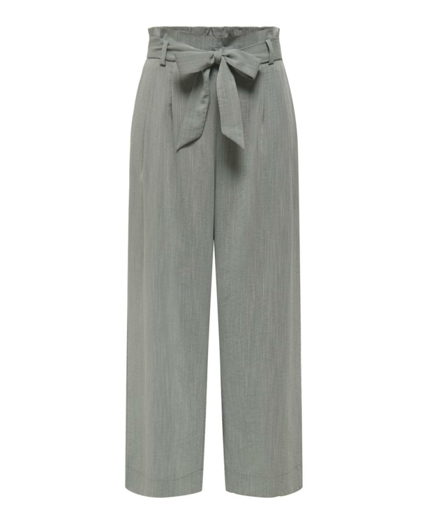 Flared Fit Paperbag broek met riem