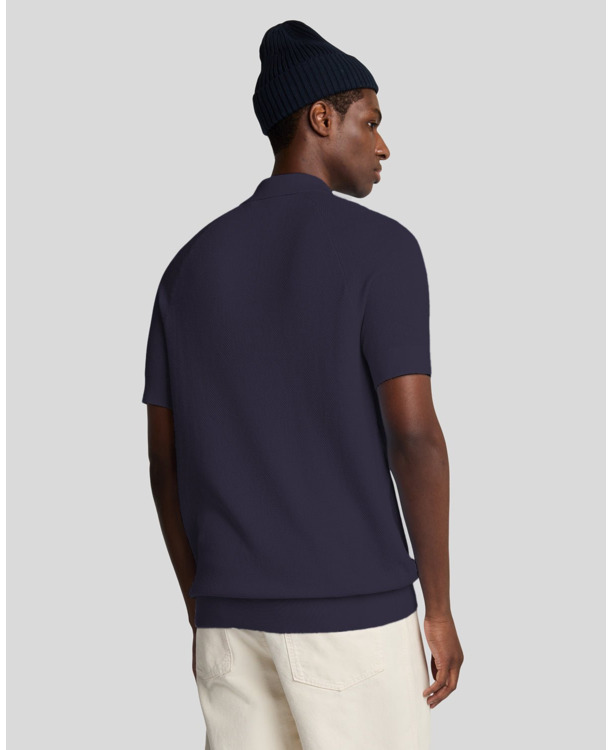 Linen Blend Knitted Polo