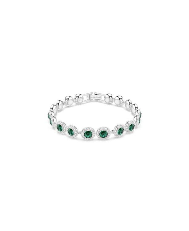 Una Angelic Soft Bracelet Rhodium shiny Emerald Crystal
