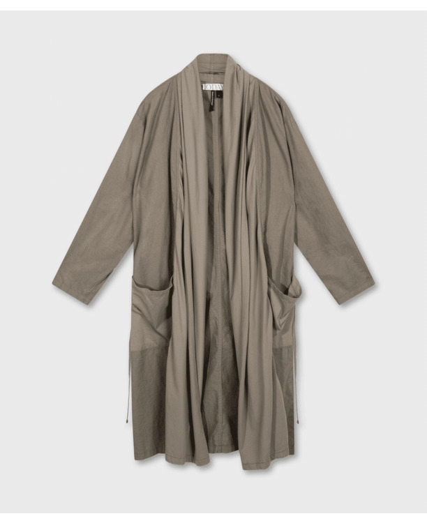 10DAYS Dames lange wellness binnenjas linnen katoen