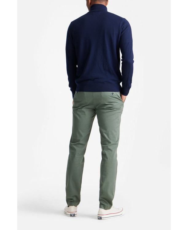 King Essentials The Michael Half Zip Pull Merino Navy