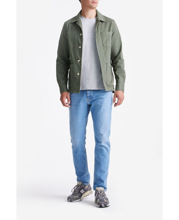 King Essentials The Benjamin Overshirt Olijfgroen