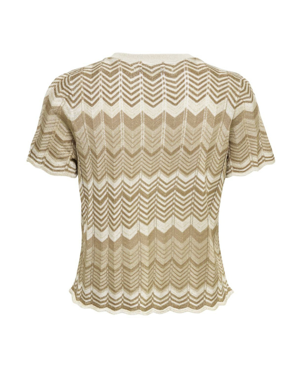 Comfort Fit O-Neck Short Sleeves (S/S) Gebreide viscose mix top
