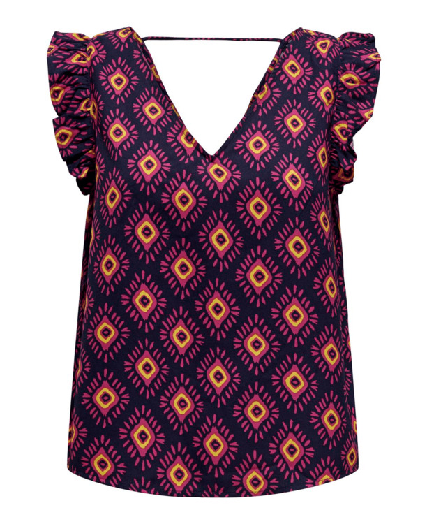 ONLLEAH S/S FRILL TOP CS PTM