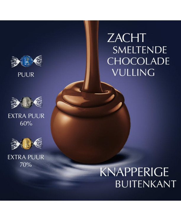 LINDOR Pure Assorti chocolade bonbons 500g