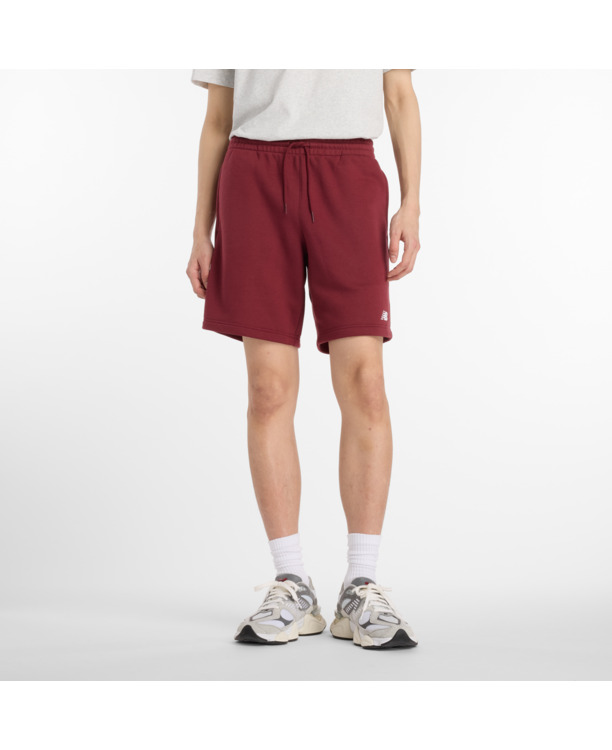 New Balance Heren Sport Korte Broek Rood French Terry