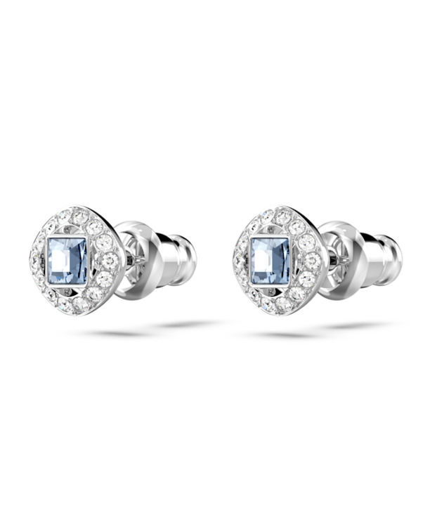 Una Angelic Pierced Earrings Stud MFP Rhodium shiny Montana Crystal