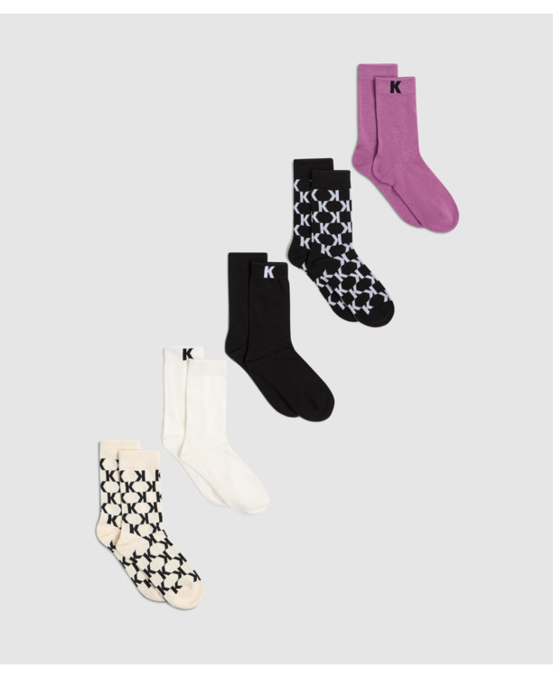 MONOGRAM SOCKS 5PK