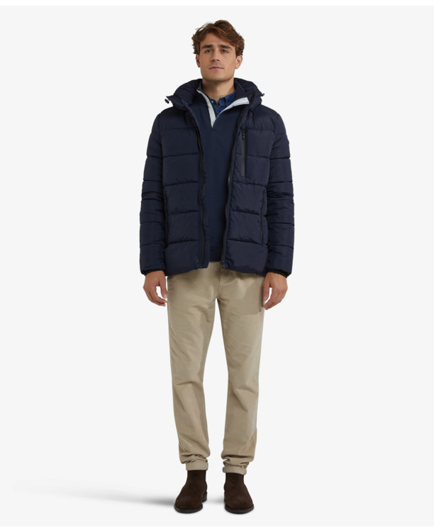 Hooded Bomber Jacket 100% Polyester Heren