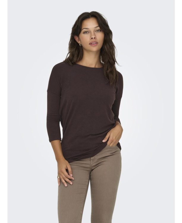 Loose Fit O-Neck 3/4 Sleeves (3/4) Top met ronde hals en 3/4 mouwen voor dagelijks comfort