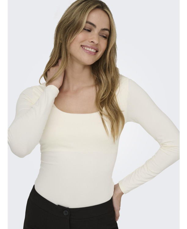 Standard Fit U-Neck Long Sleeves (L/S) Stijlvol T-shirt met U-hals en standaardpasvorm voor meisjes