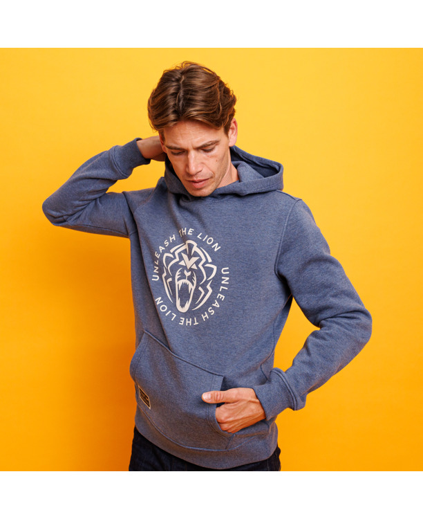 Hoodie - Heather Blue - Unleash The Lion