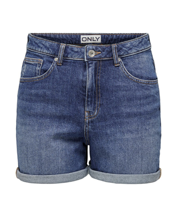 Regular Fit Regular fit denim shorts met riemlussen