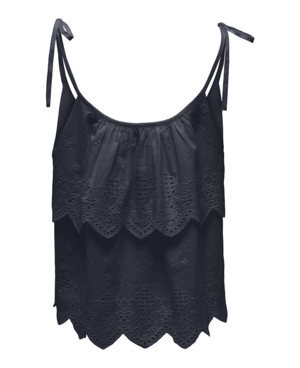 Regular Fit U-Neck Sleeveless (S/L) Mouwloze top met mooi sint-jakobsschelpdetail en U-hals