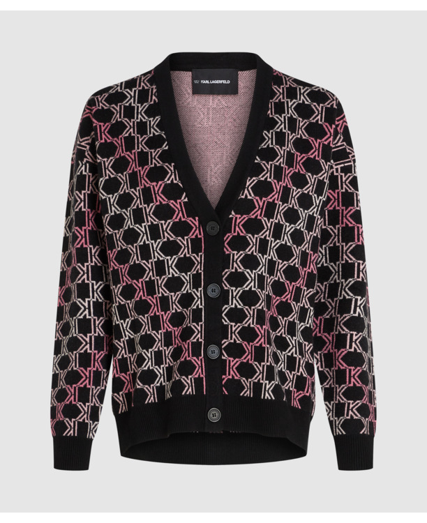 K-CHEVRON JACQUARD CARDIGAN