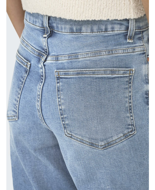 Wide Leg Fit Jeans met hoge taille met wijde pijpen en achterzakken