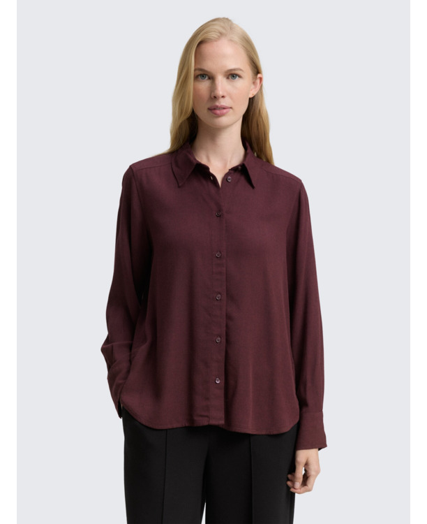 Twill blouse in normale pasvorm