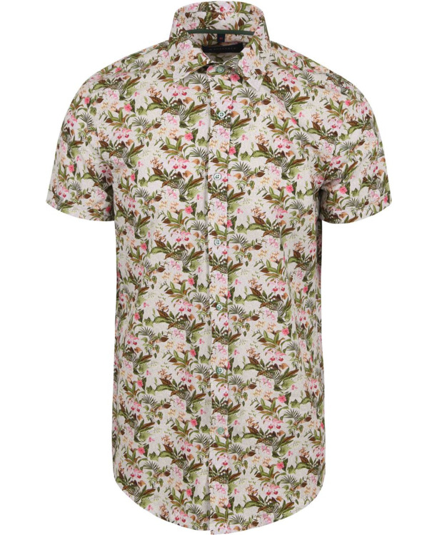 Suitable Short Sleeve Overhemd Print Jungle Groen