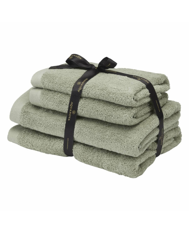 Rio - Handdoek bundel - GOTS KATOEN - 2x 50x100 + 2x 67x130 cm - Thyme