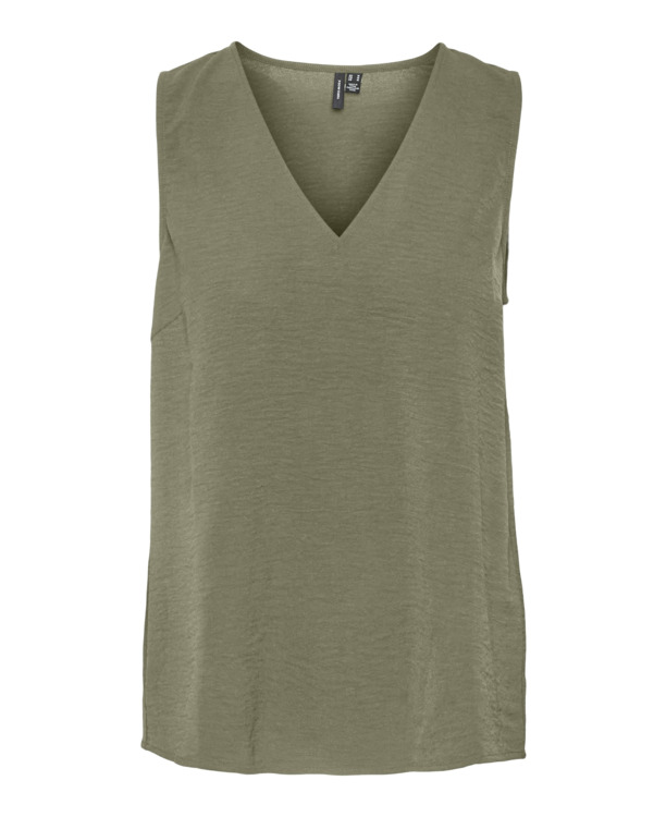 VMALVA S/L V-NECK TOP WVN NOOS