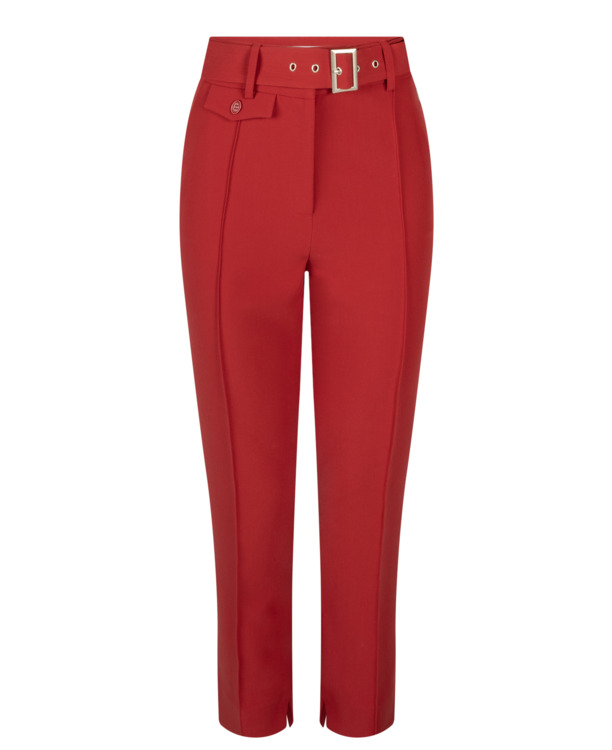 Aaiko Dames comfortabele broek lava red viscose elastaan