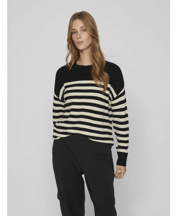 VIRIL RIB STRIPE L/S KNIT TOP - NOO