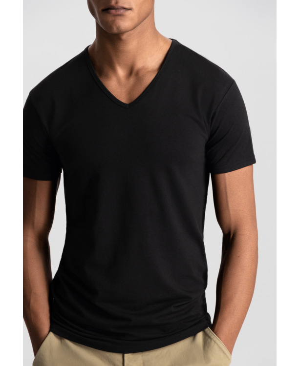 Dstrezzed Heren Bamboo Blend Ondergoed Wit Gatsby 2 Pack V-Hals T-Shirt