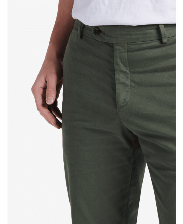 No Label Heren Broek Beige Diego Cotton-Stretch