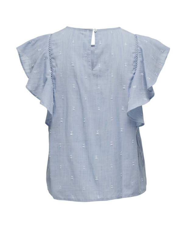 Regular Fit O-Neck Sleeveless (S/L) Prachtige top met ronde hals en knoopsluiting