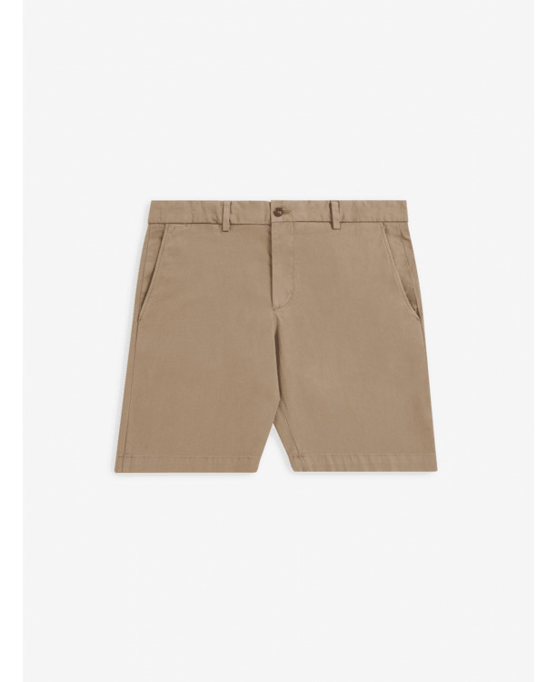 No Label Heren Stretch Broek Bruin Byron Cotton-Linnen