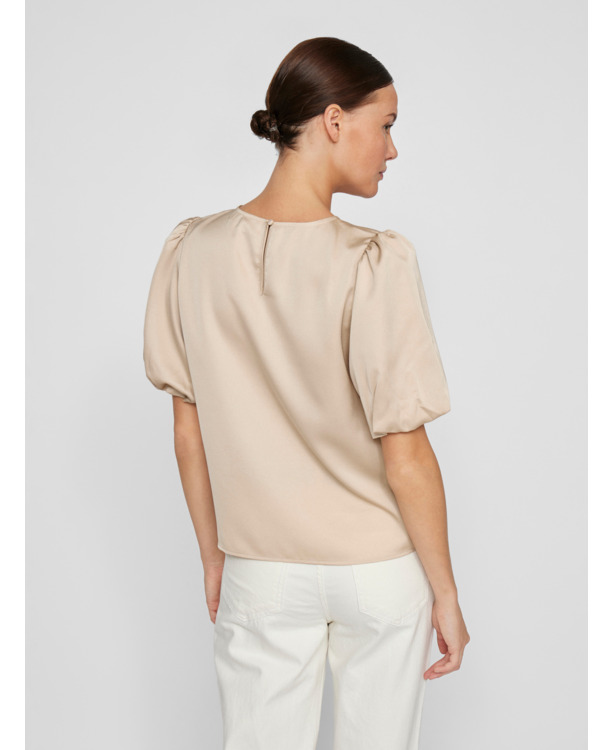 VIELLETTE 2/4 SATIN PUFF TOP - NOOS