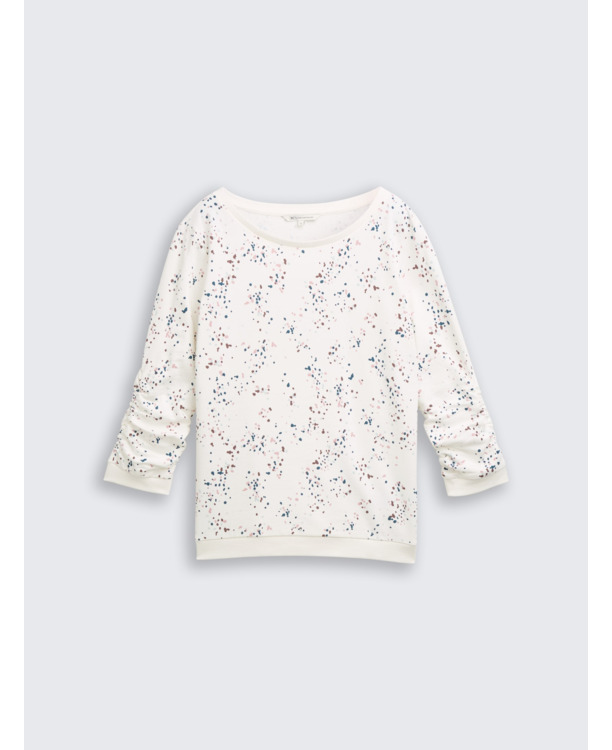 Basic sweatshirt met all-over print