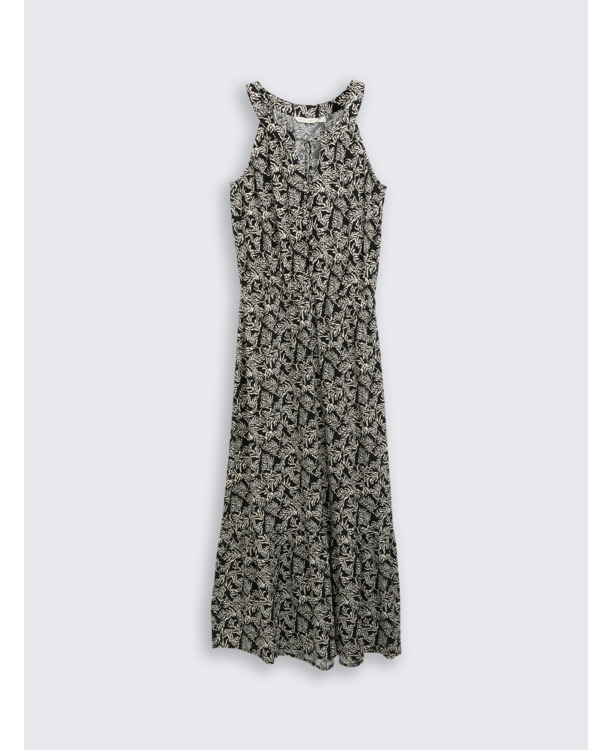 Maxi-jurk met halternek