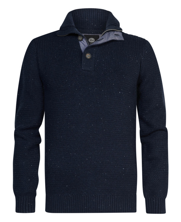 Heren gebreide kraag sweater